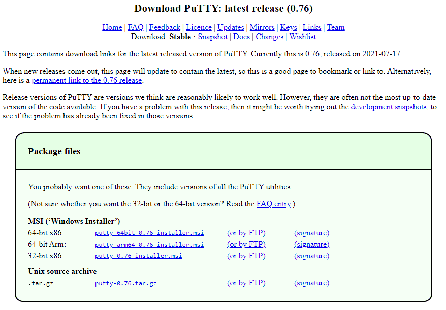 putty-official-site