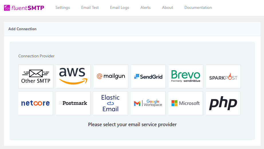 輕鬆完成 WordPress SMTP 發信設定,使用 SMTP 外掛 (含 FluentSMTP 教學) fluentSMTP-add-connection