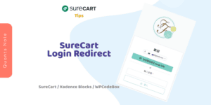 SureCart Login Redirect