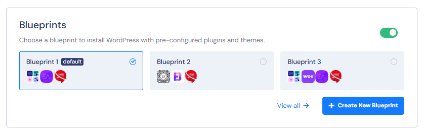 xCloud 評測:從 0 到下一代雲端主機控制面板 xCloud-add-new-site-with-blueprints
