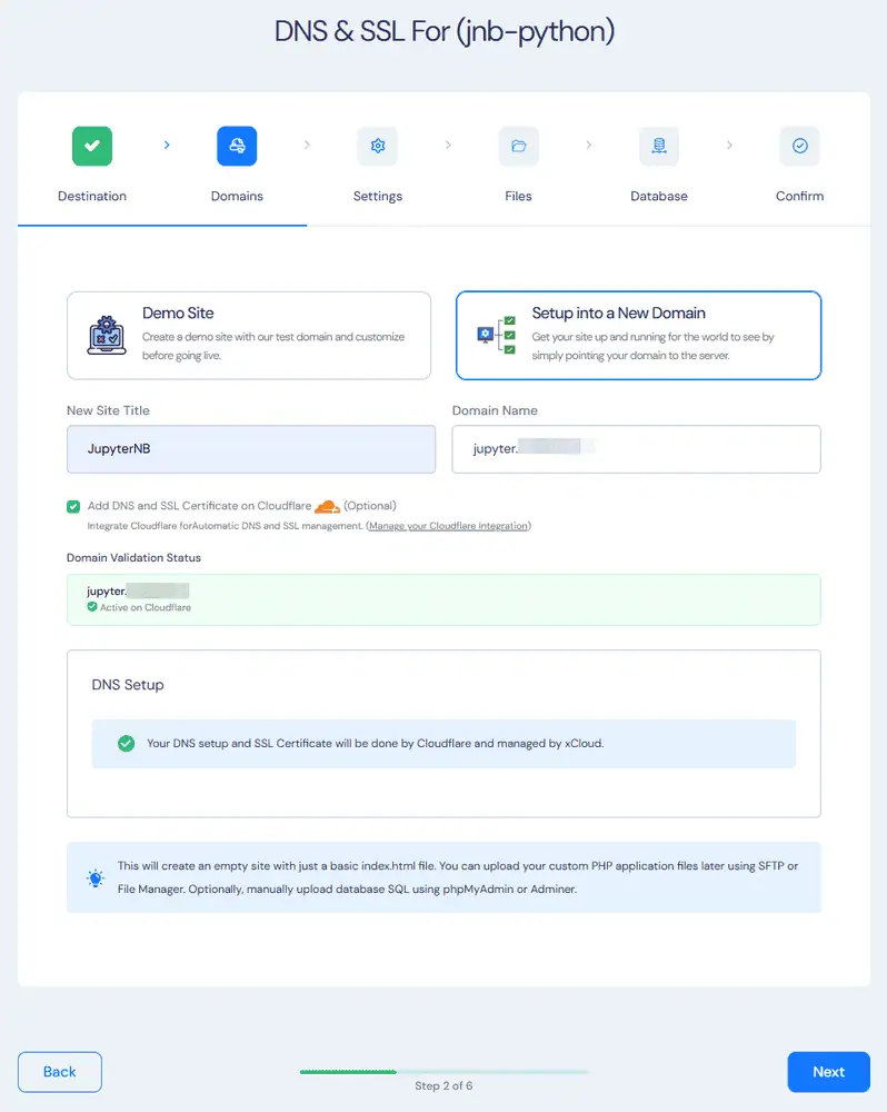 xCloud 部署 Jupyter Notebook 實戰:整合 Docker、Cloudflare 與 Nginx 反向代理 xCloud 空白網站設定 DNS 與 SSL
