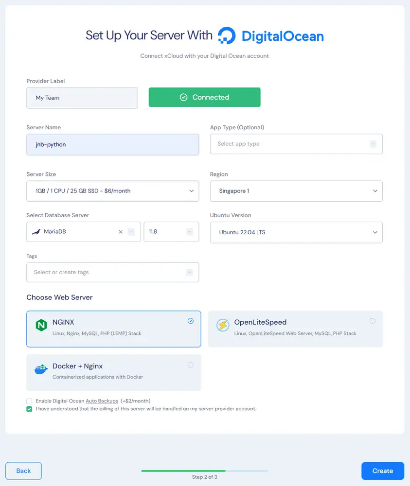 xCloud 部署 Jupyter Notebook 實戰:整合 Docker、Cloudflare 與 Nginx 反向代理 xCloud 建立 NGINX 主機